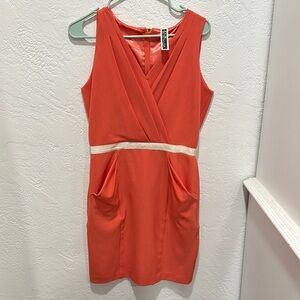 Multicolored Sleeveless V-Neck Sheath Dress